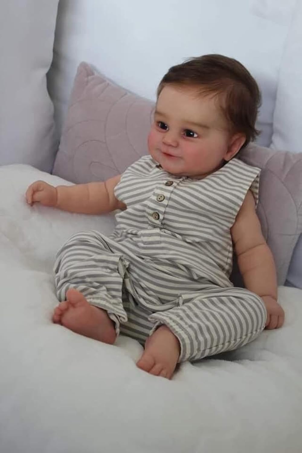 Кукла Anano Reborn Lifelike 60 см Открытые Глаза Мягкое Тканевое Тело, фото №1