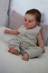 Лялька Anano Reborn Lifelike 60 см Відкрити Очі М'яка Тканинна Тіло - Фото 1