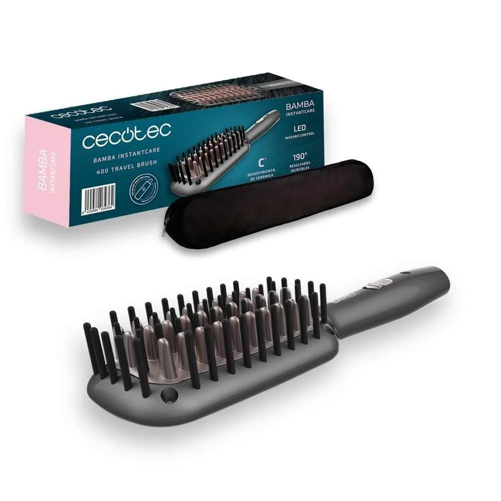 Выпрямитель-щетка Cecotec Reise-Glätteisen Bamba InstantCare 400 Travel Brush дорожный 190°C, фото №1 Выпрямитель-щетка Cecotec Reise-Glätteisen Bamba InstantCare 400 Travel Brush дорожный 190°C, фото №1