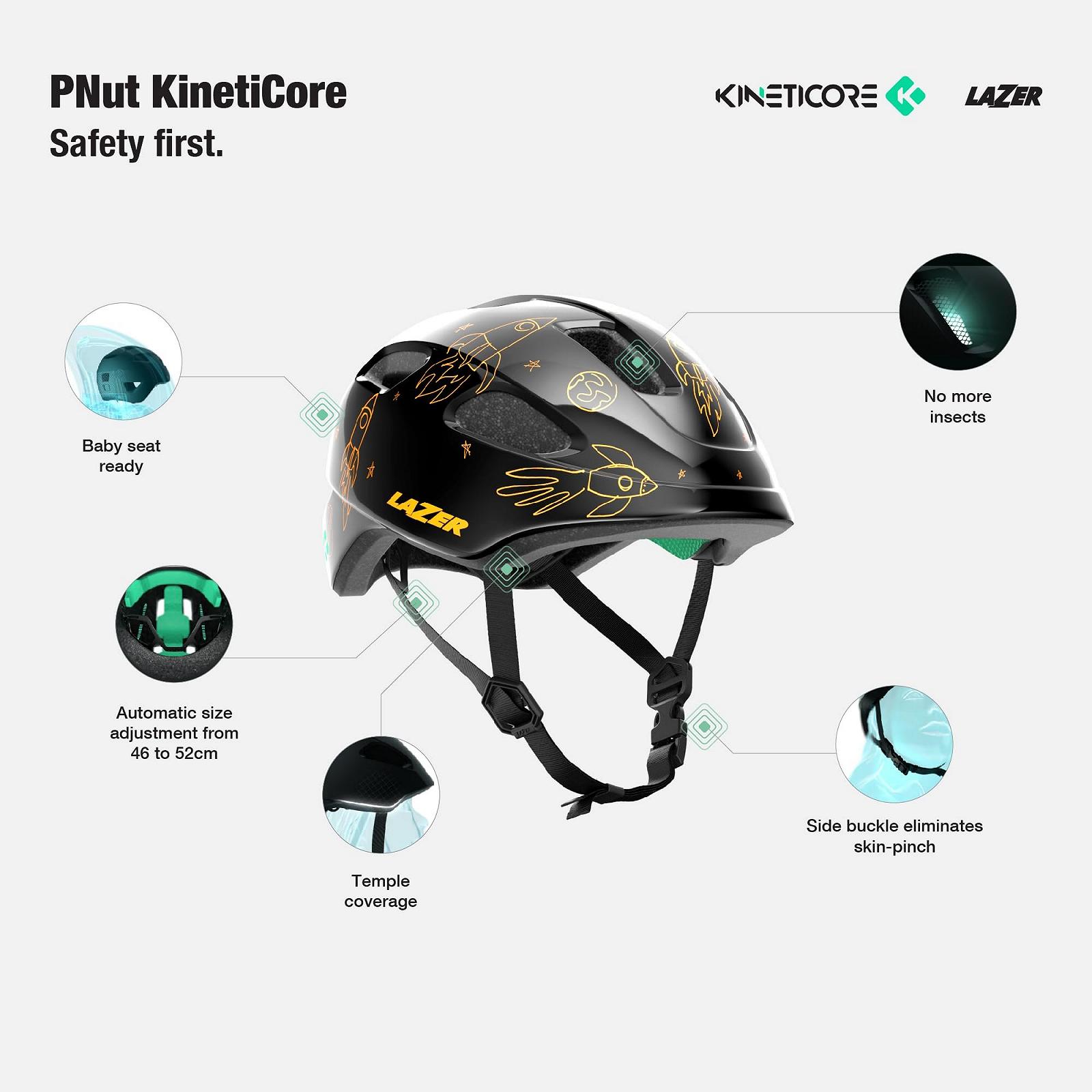 Шлем Велосипедный LAZER Pnut 2.0 KinetiCore Детский Подростковый Один Размер, фото №3
