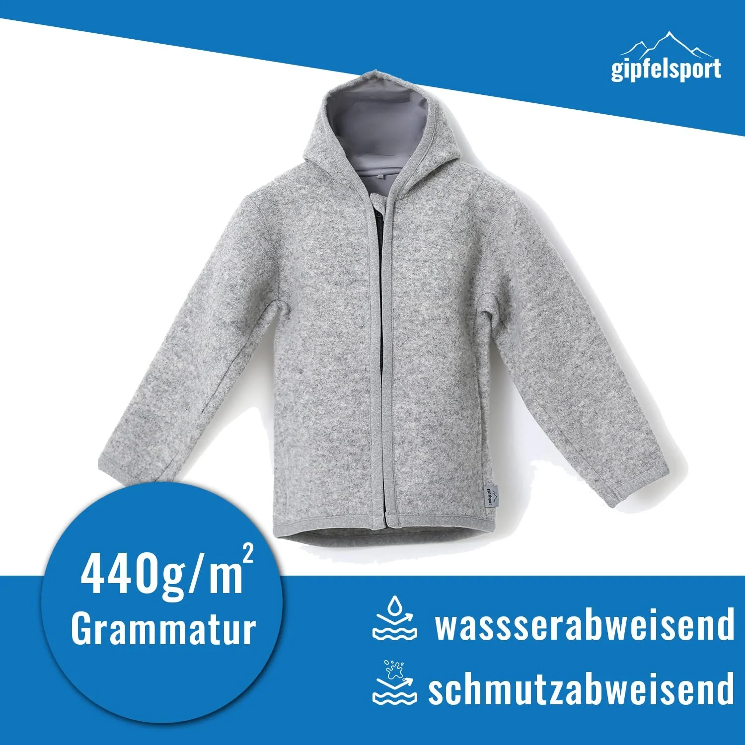 Куртка Gipfelsport Walk зі 100% вовни мериноса для дітей, фото №1