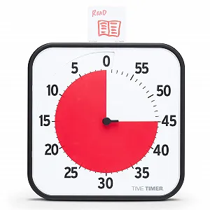 Визуальный аналоговый таймер TIME TIMER Original Large 30 x 30 см 60 минут Черный - Фото 1