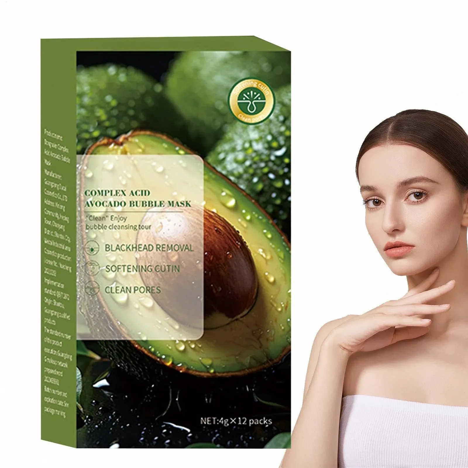 Зволожувач для обличчя, Purifying Face Pack, живильний засіб для очищення пор, зволожуюча формула, 12 шт, фото №7