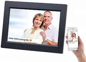 Цифровая фоторамка Somikon WiFi 10.1 дюйма IPS сенсорный экран 8 GB - Фото 1
