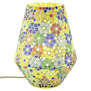Настільна лампа Marrakech Boho Fikus -3 Декоративна приліжкова 24 см Мозаїка E27 - Фото 1