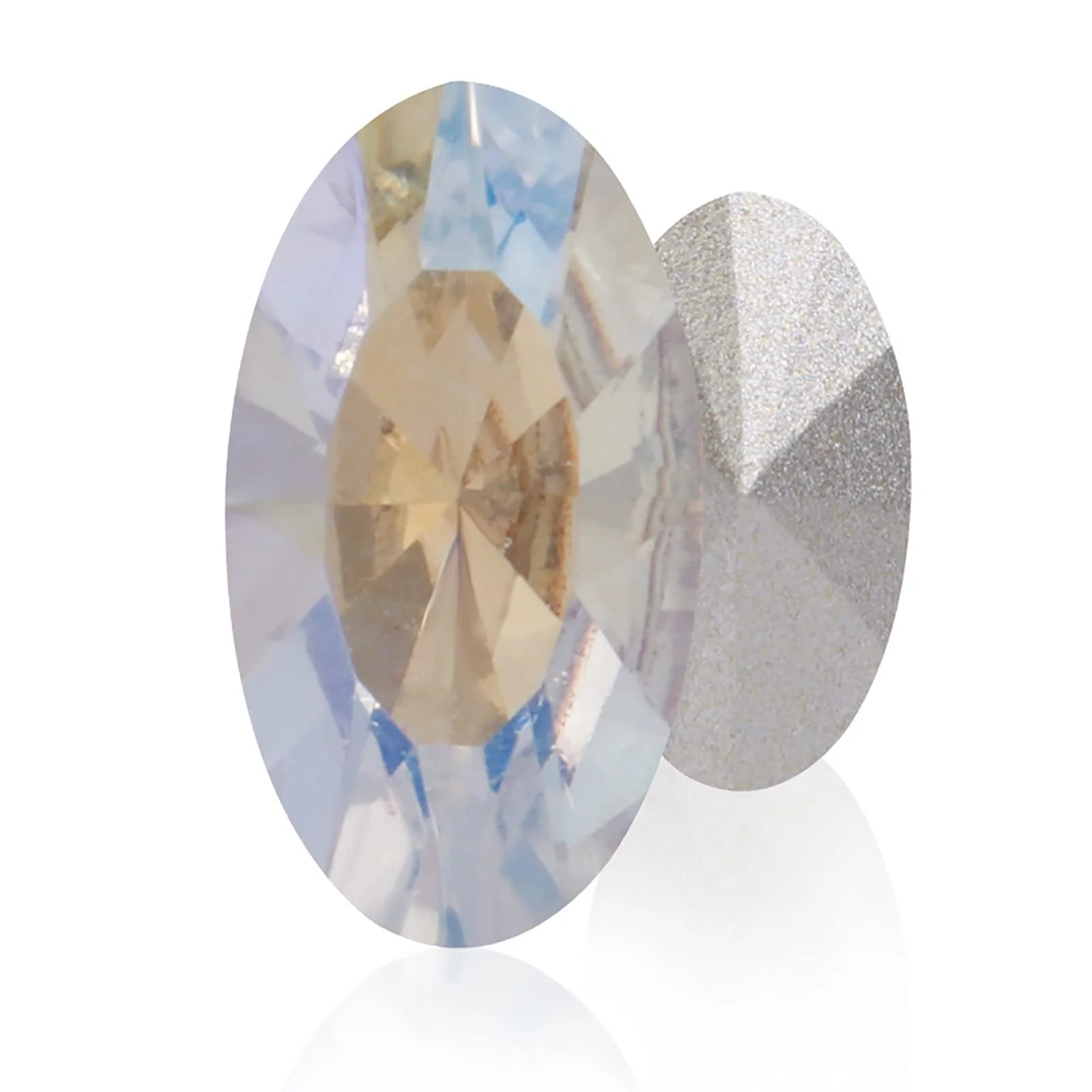 Стрази Овальні 3D Shiny Rose Red Long 72 шт., фото №1