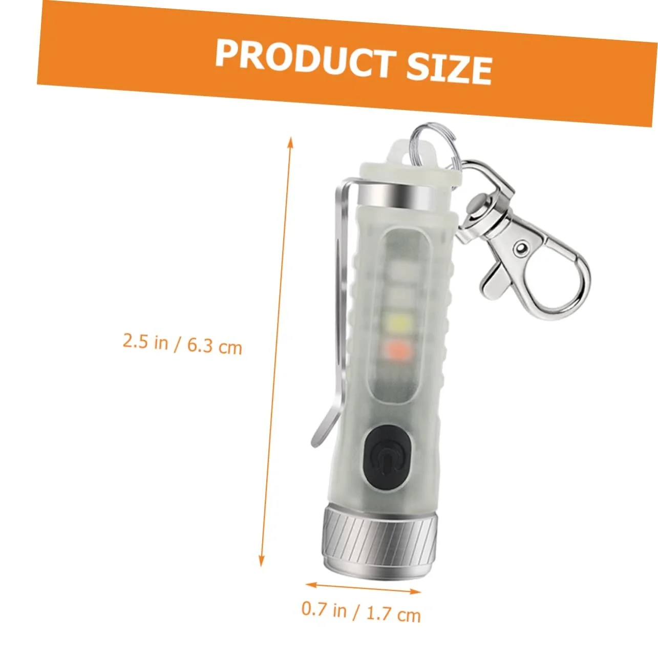 Брелок-фонарик Kisangel 3шт Мини-фонарик Брелок Фонарики для наружного кольца для ключей Мини-светодиодный фонарик Маленький ПК, фото №2