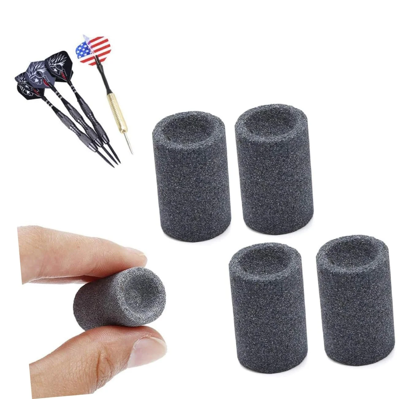 Точильний камінь для наконечників дротиків Lurrose 4 шт. Круглий, фото №2