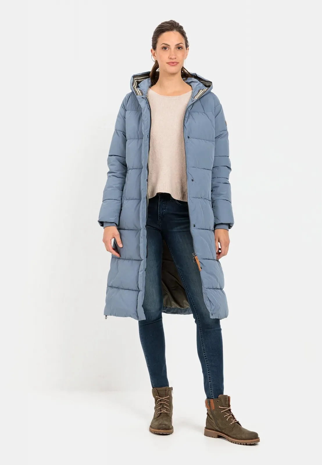 Пуховик camel active из переработанного полиэстера, длинный, женский, фото №5