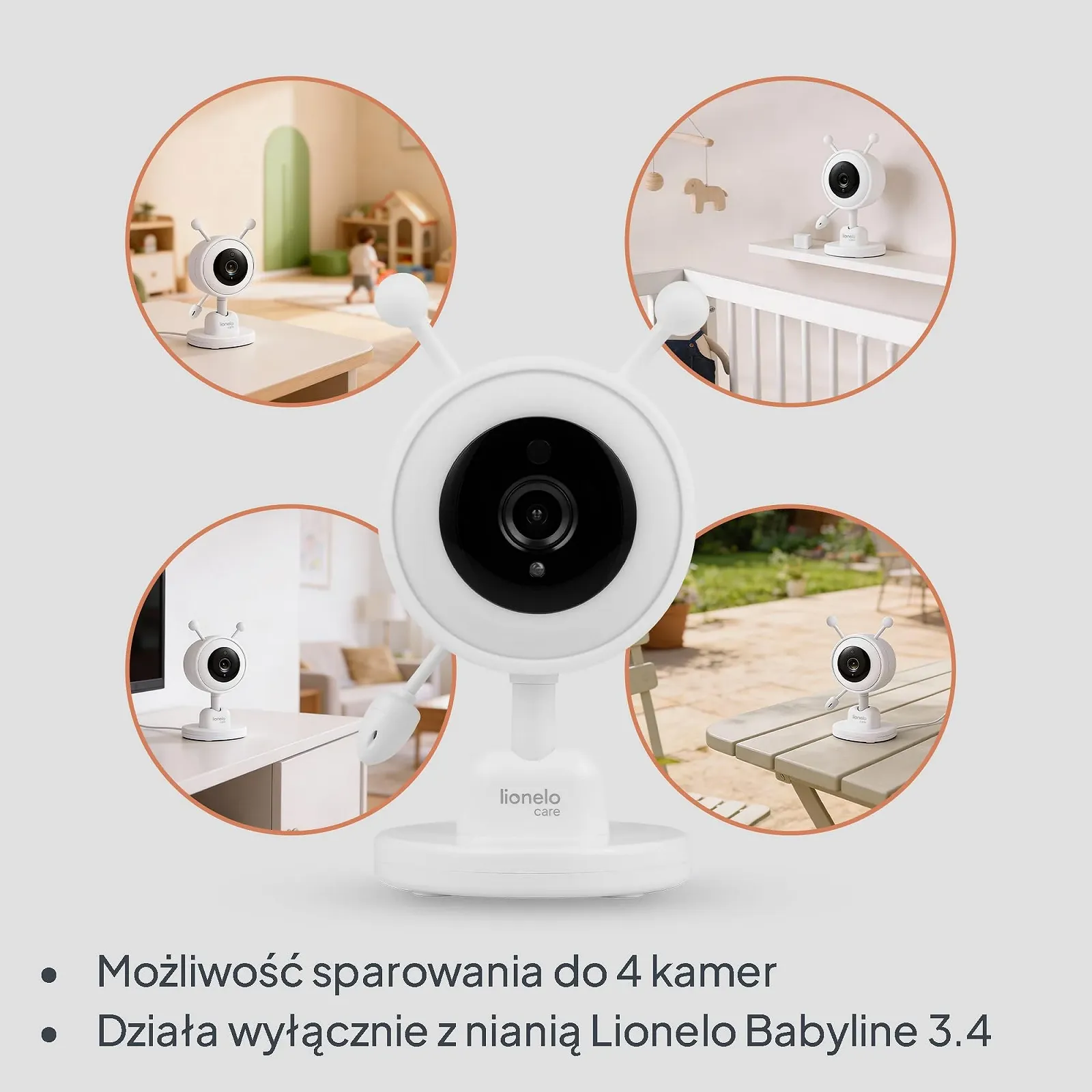 Камера для відеоняні Lionelo Babyline 3.2 Full HD 1920 x 1080 px, фото №3 Камера для відеоняні Lionelo Babyline 3.2 Full HD 1920 x 1080 px, фото №3