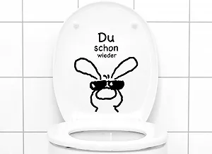 Наклейка на стіну Grandora W3034 Кролик 21 x 26 см Сірий - Фото 1