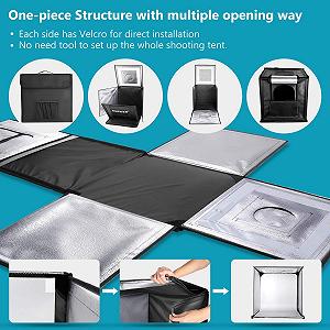 Фотобокс Neewer 50см / 120 LED / 6000-6500K / CRI 85+ / 4 фона / Черный synthetic.ua - Фото 1