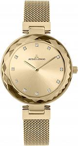 Женские часы Jacques Lemans Milano 1-2139C, нержавеющая сталь, камни Swarovski, золото / золото, браслет - Фото 1