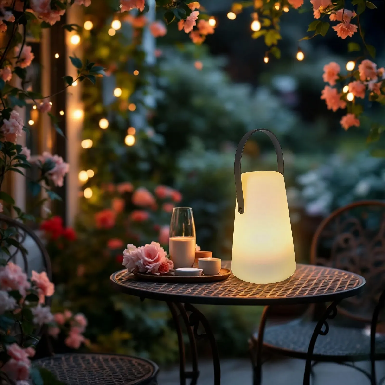 Настільна лампа Spetebo LED Outdoor Conical 20 x 14 см White, фото №7