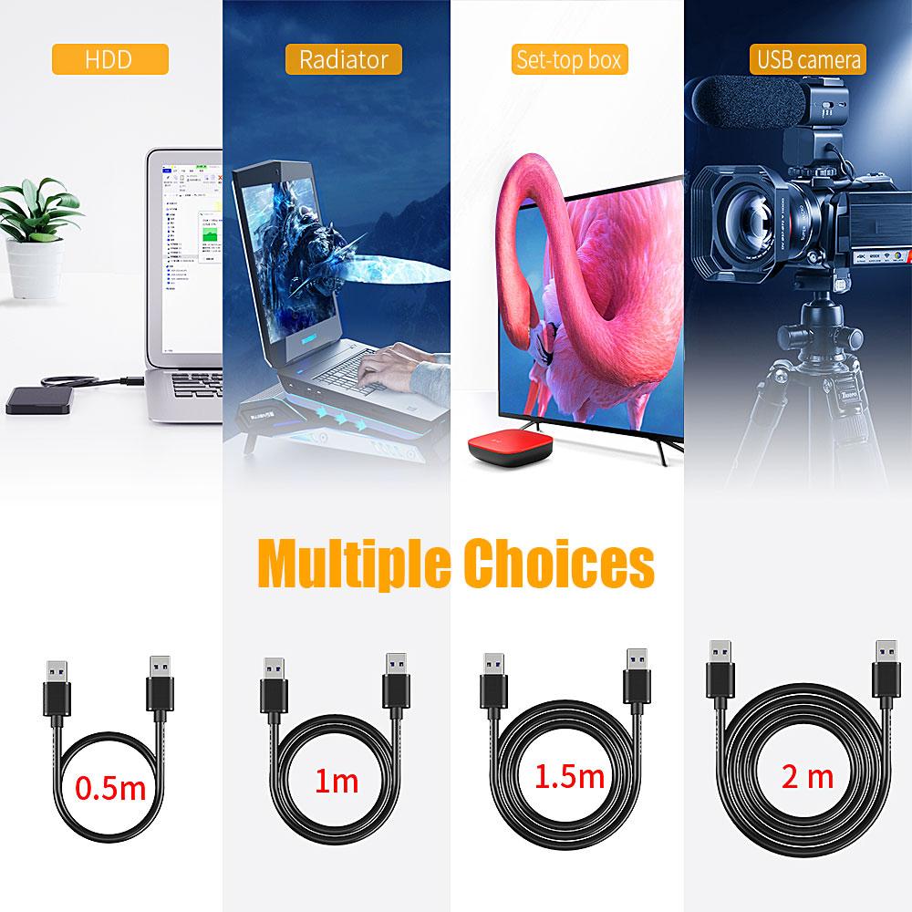 Кабель ESSAGER USB 3.0 AM 2 метра PS, фото №8