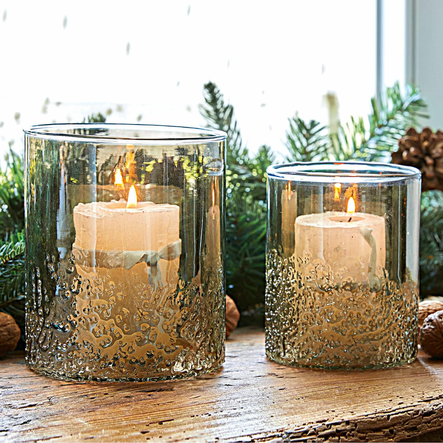 Ліхтарі LOBERON Plélo Набір з 2 Сріблястий, фото №2 Ліхтарі LOBERON Plélo Набір з 2 Сріблястий, фото №2