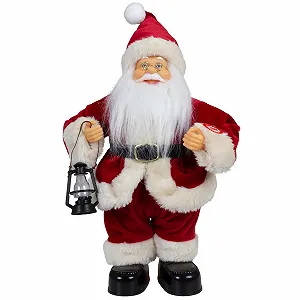 Танцующий Дед Мороз Christmas Paradise 30 см, декоративная фигурка, музыка, движение, красный synthetic.ua - Фото 1