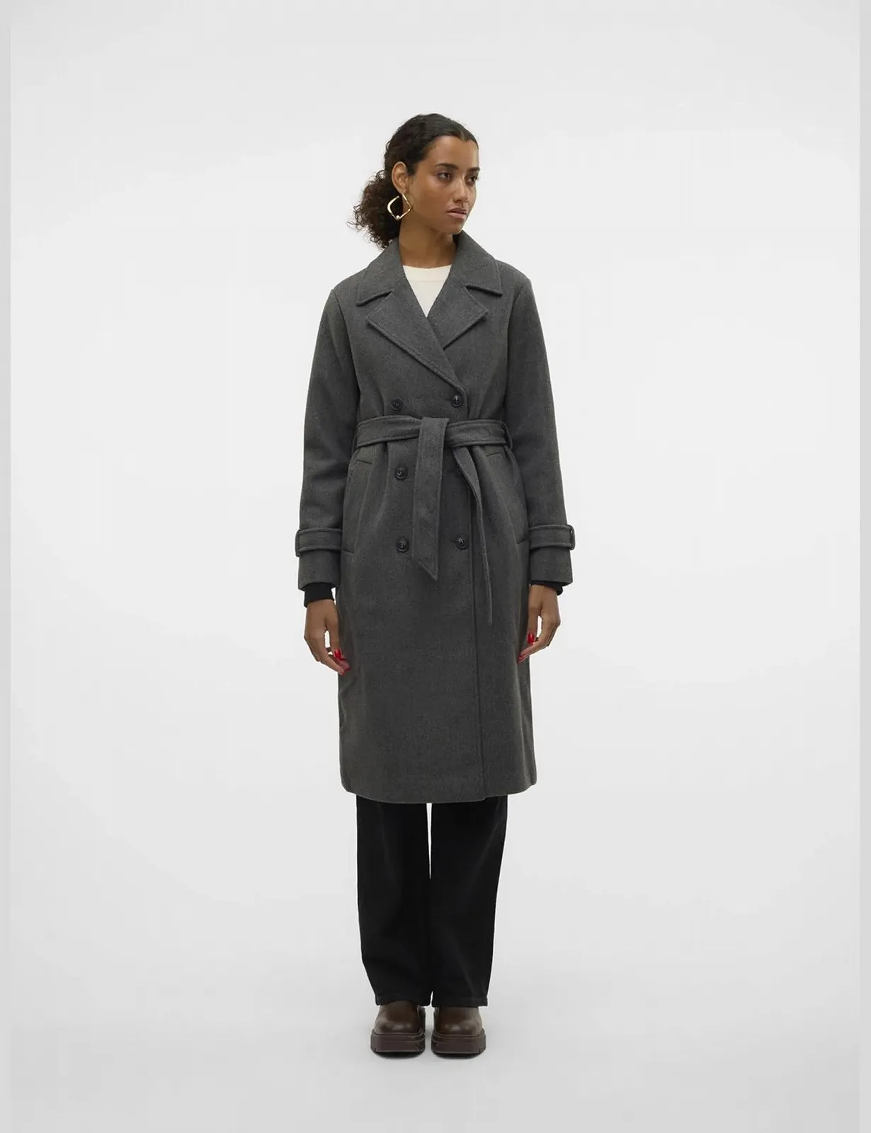 Тренч VERO MODA VMFortunevega Жіночий Довгий Зимове Вовняне, фото №2 Тренч VERO MODA VMFortunevega Жіночий Довгий Зимове Вовняне, фото №2