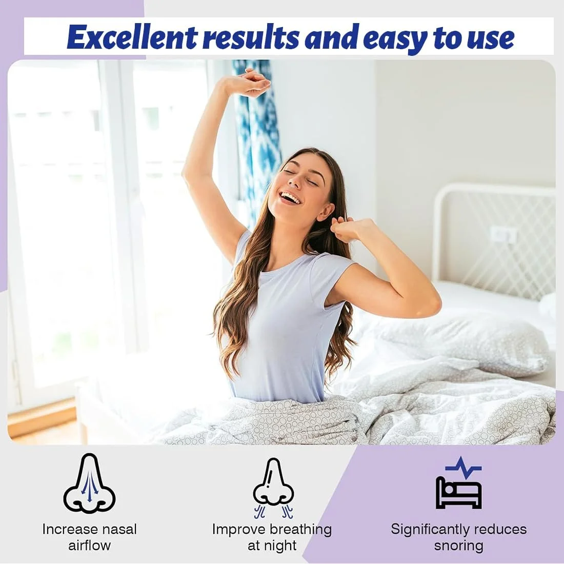 Набір з 6 смужок для носа Classic Розширювач для носа Дихайте легко уві сні з коробкою, фото №2