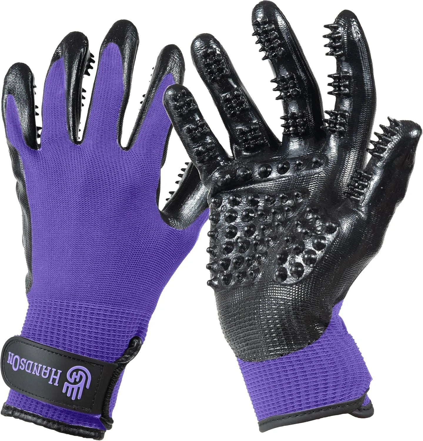 Рукавички для догляду за тваринами H HANDSON Mono Purple Small, фото №1 Рукавички для догляду за тваринами H HANDSON Mono Purple Small, фото №1