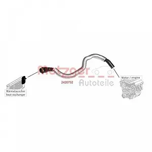 Шланг радіатора METZGER 2420702 для OPEL GENERAL MOTORS synthetic.ua - Фото 1