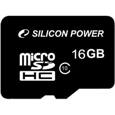 Карта пам'яті Silicon Power 16gb MicroSD Class 10 SP016GBSTH010V10SP, фото №1