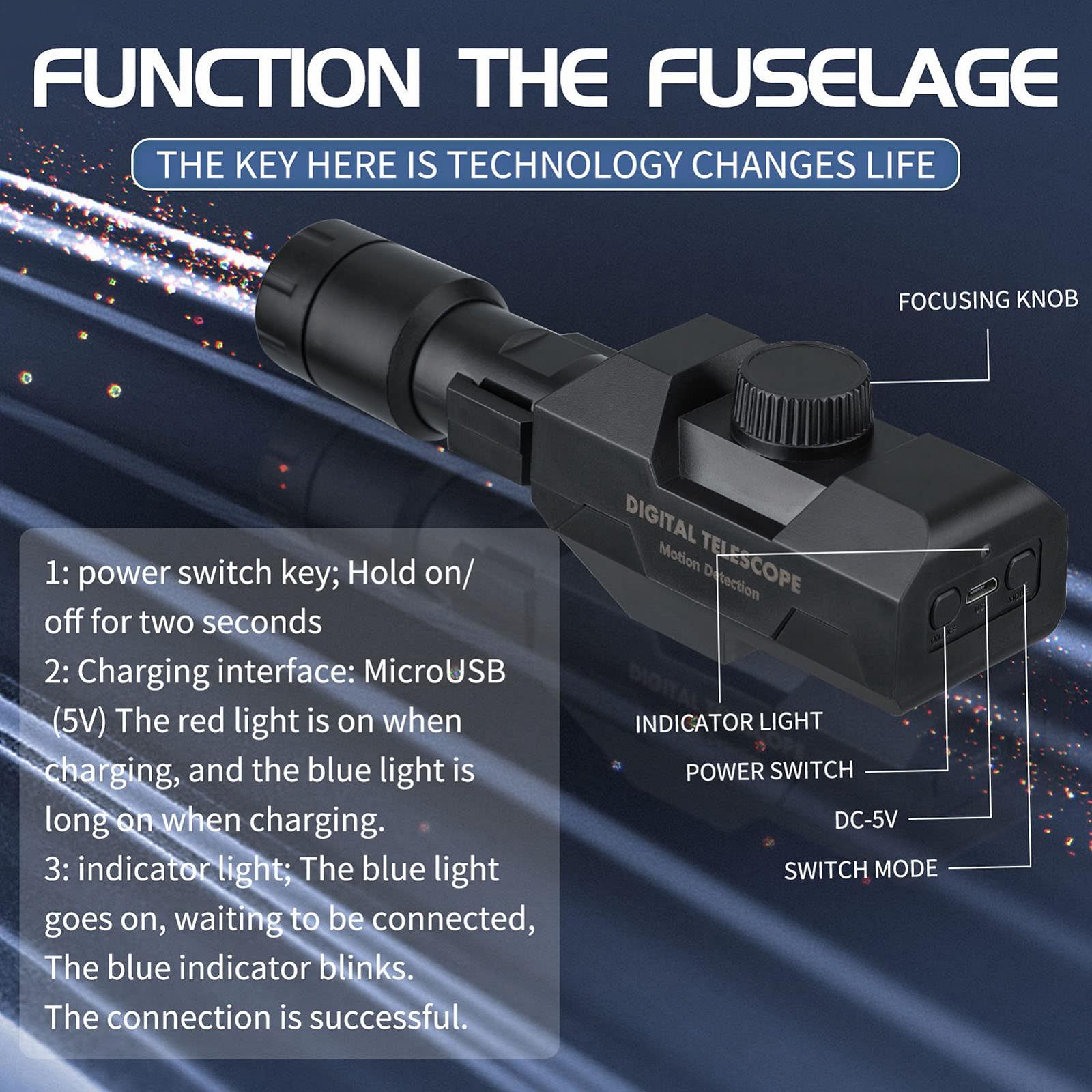 Монокуляр WiFi Цифровий Телескоп для Дорослих 70x Зум 1920X1080 Монокуляр Камера з Штативом 1/4 Гвинтові З'єднання для Спостереження за Птахами, фото №7 Монокуляр WiFi Цифровий Телескоп для Дорослих 70x Зум 1920X1080 Монокуляр Камера з Штативом 1/4 Гвинтові З'єднання для Спостереження за Птахами, фото №7