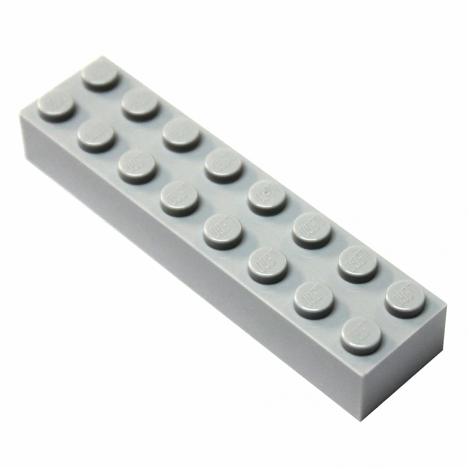 Блоки LEGO Частини Світло-сірий (Середньо-сірий) 2x8, фото №1