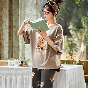 Комплект піжам GOSO для дівчат, Мила піжама з круглим вирізом synthetic.ua - Фото 1