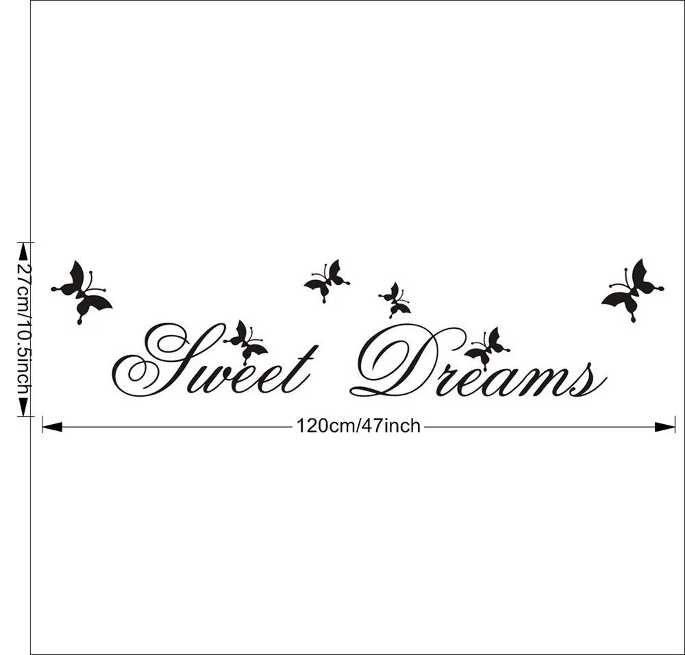 Наклейки на стіну UFENGKE Sweet Dreams Вінілові великі, фото №4 Наклейки на стіну UFENGKE Sweet Dreams Вінілові великі, фото №4
