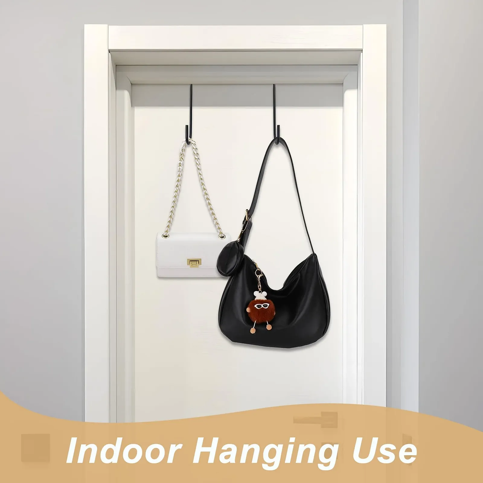 Гачки для підвішування S-подібні 2 шт. Металеві для огорожі, патіо та балкона Чорні, фото №6