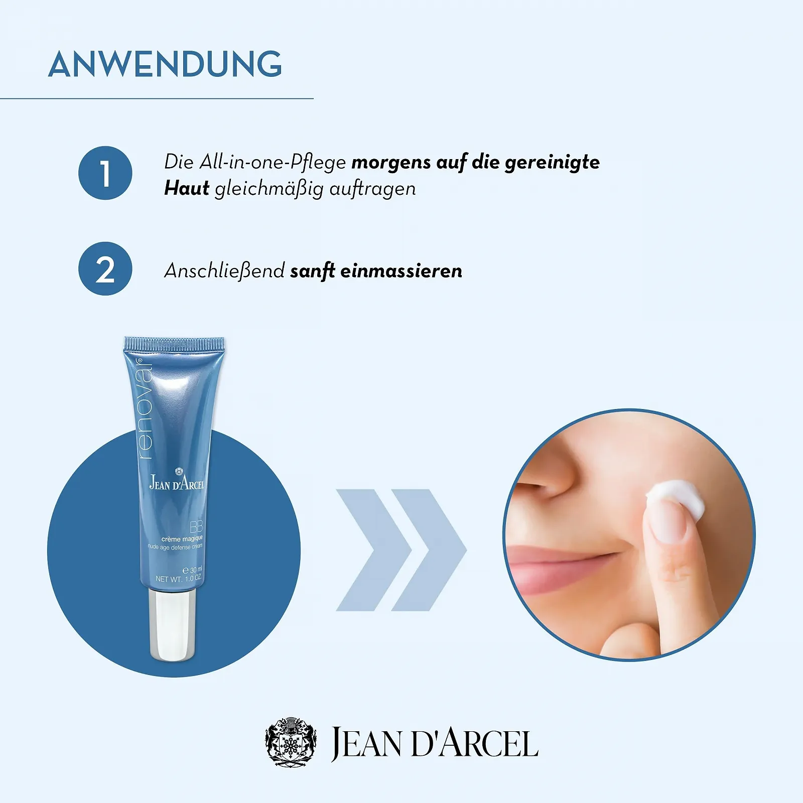 Крем JEAN D'ARCEL Renovar BB crème magique тонуючий антивіковий Nude 30 мл, фото №3 Крем JEAN D'ARCEL Renovar BB crème magique тонуючий антивіковий Nude 30 мл, фото №3