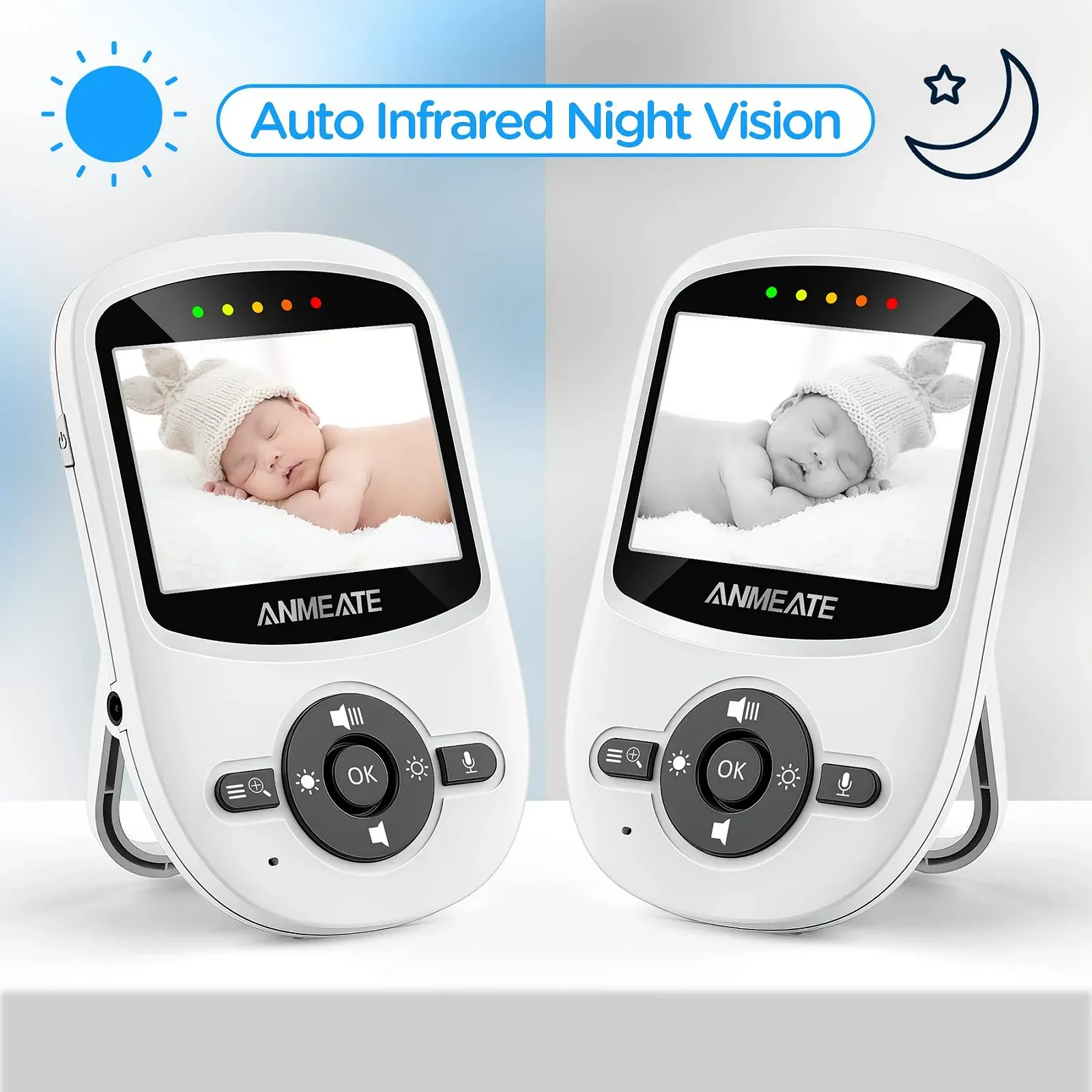 Відеоняня Anmeate 2.4 GHz Digital Camera 2-Way Talk Night Vision 1 Camera, фото №6 Відеоняня Anmeate 2.4 GHz Digital Camera 2-Way Talk Night Vision 1 Camera, фото №6