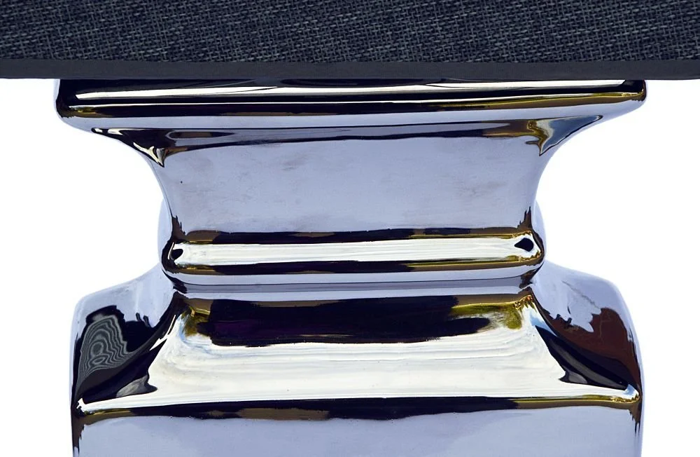 Настільна лампа DRULINE Silver Lady керамічна 59 см чорна срібляста, фото №4