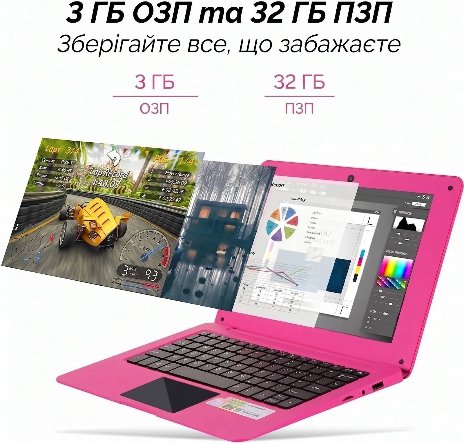 Ноутбук 10.1" G-Anica GBOOK N3350 RAM 3GB eMMC 32GB Win11 (UKR), фото №2