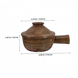 Набор кастрюль-жаровен VALICLUD 2 шт керамические с крышками для микроволновой печи synthetic.ua - Фото 1