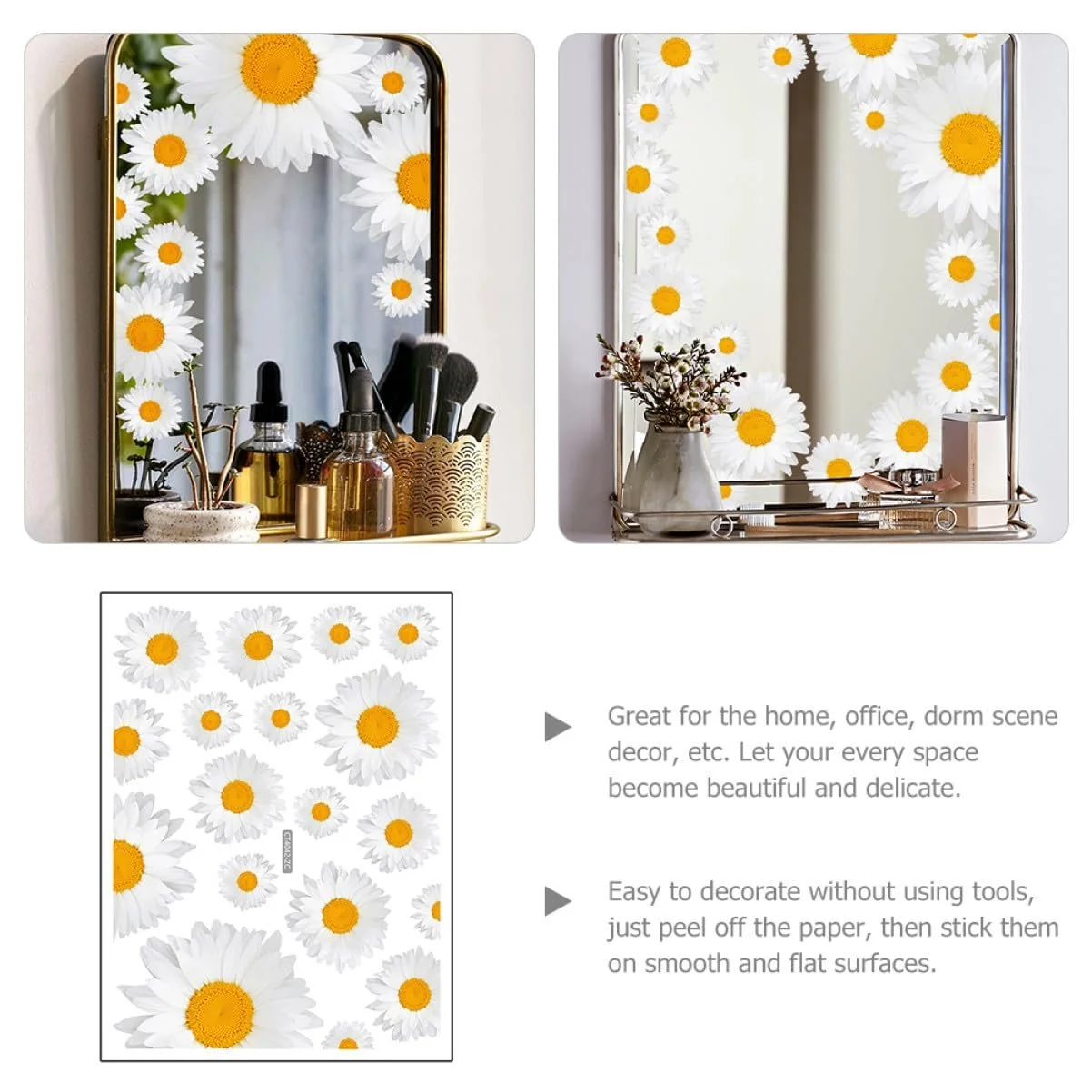 Наклейка на стіну VALICLUD White Small Blossoms самоклеюча, фото №9 Наклейка на стіну VALICLUD White Small Blossoms самоклеюча, фото №9