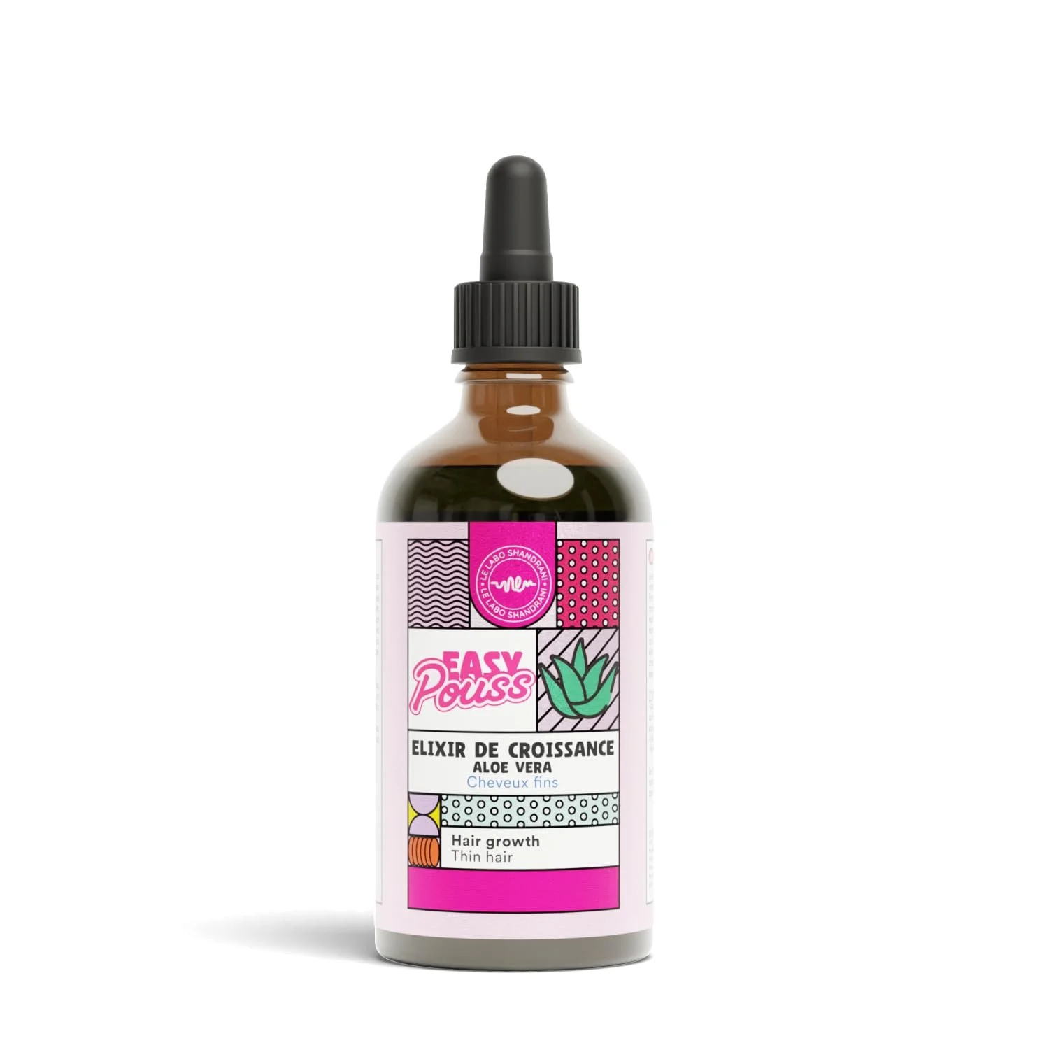 Еліксир Shandrani Easy Pouss Paris для росту волосся, зміцнює коріння для здорового волосся, підходить для густого, кучерявого волосся, 100 мл, фото №1
