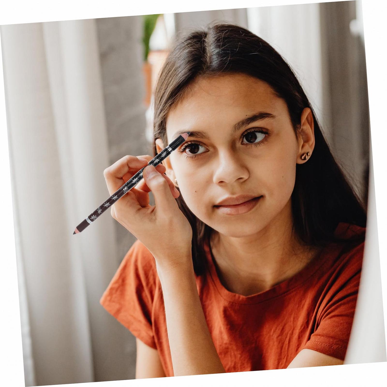 Олівець Minkissy для брів 24 шт двосторонній механічний олівець трикутний з точилкою, фото №6