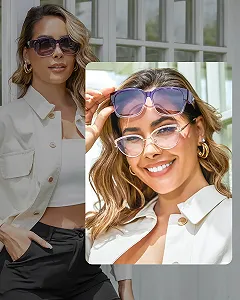 Сонцезахисні окуляри поверх окулярів Meeloog для жінок, поляризовані, захист UV400 synthetic.ua - Фото 1
