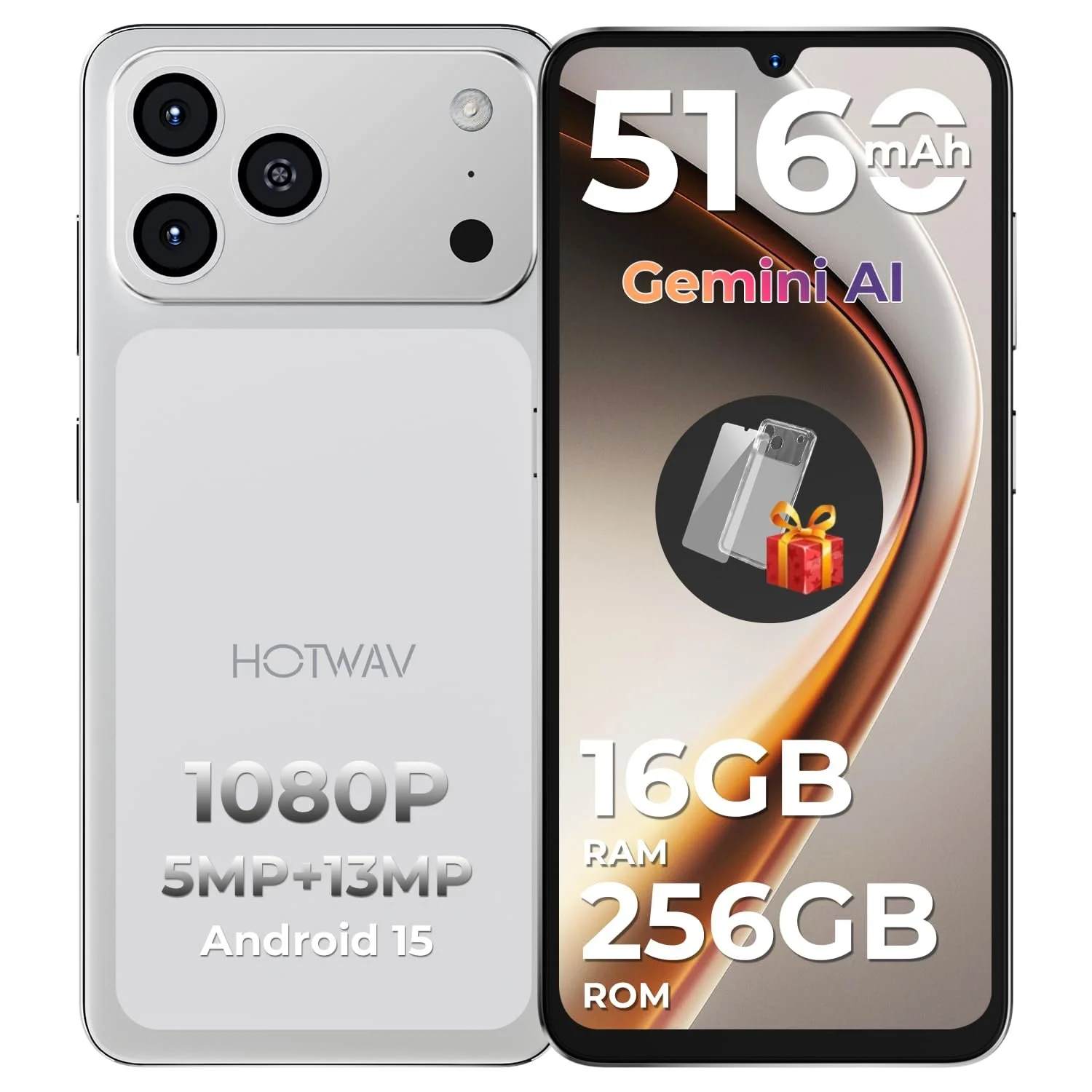 Смартфон HOTWAV A17 Pro Max 2026 16 ГБ+256 ГБ 6,75" HD+ 5160 мАч Android 15, фото №1