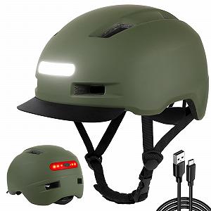 Шолом Shinmax з USB ліхтарем, 5 режимів, з козирком, розмір M, L, XL - Фото 1