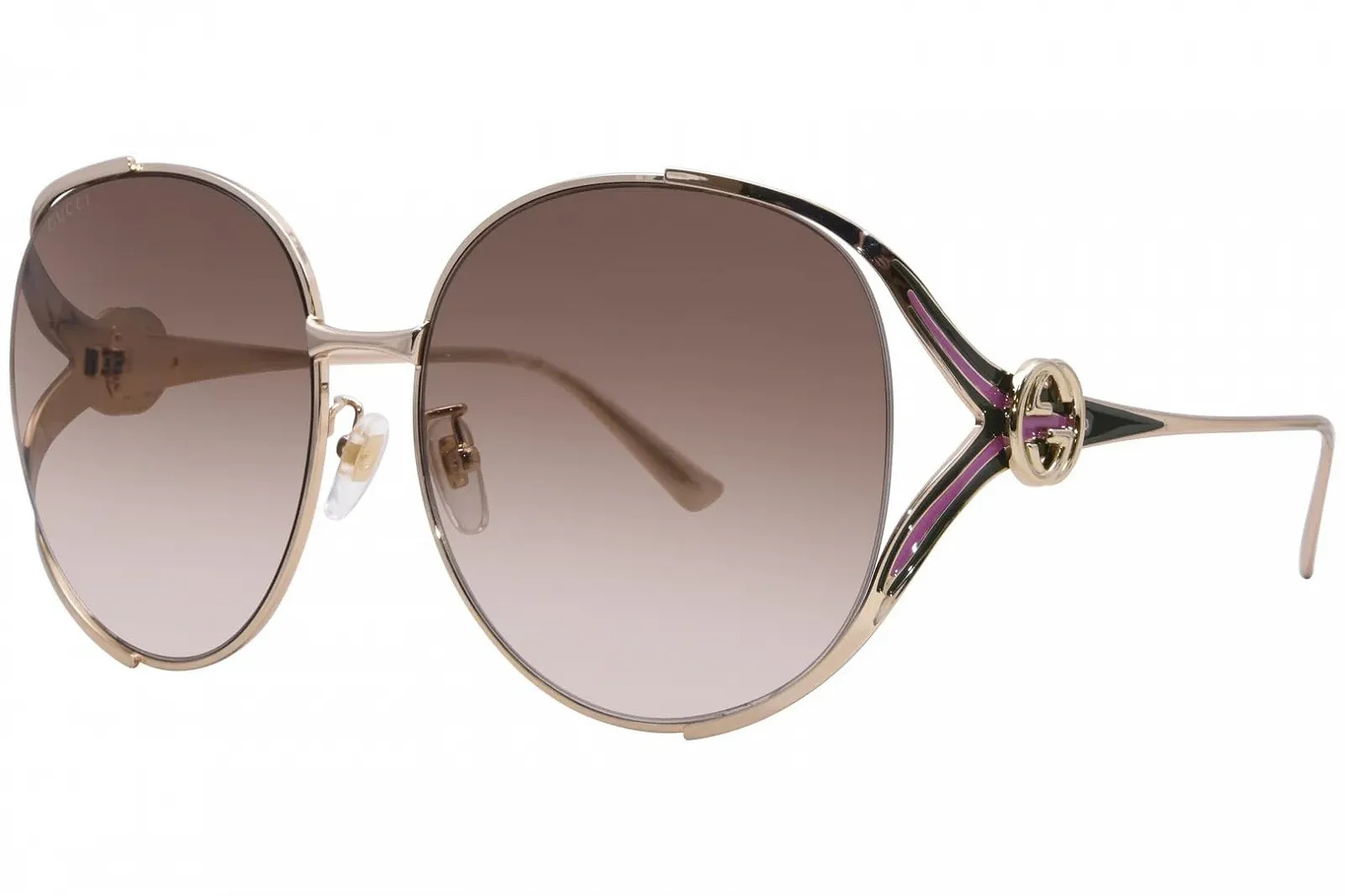 Жіночі сонцезахисні окуляри Gucci, золотий-золотий-коричневий, фото №1