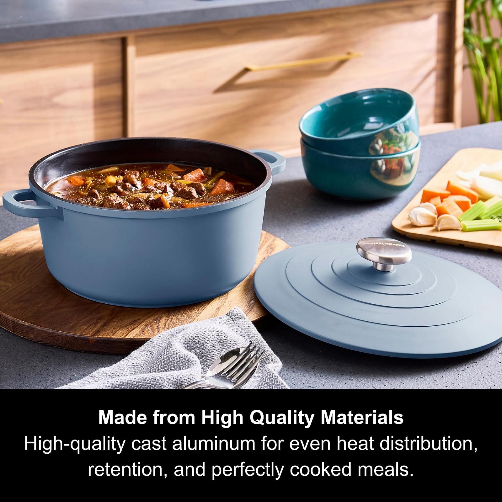 Форма для запекания Morphy Richards 851252 литой алюминий 24 см антипригарное покрытие легкая синяя, фото №3