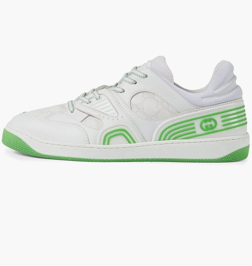 Кросівки Gucci Basket Low White Demetra Green 39.5, фото №1