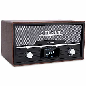Музична система Ретро Denver MDA-525DW DAB+ радіо, FM, CD, Bluetooth, AUX і USB - 2 x 50 Вт колонки, кольоровий дисплей і функція будильника - Фото 1