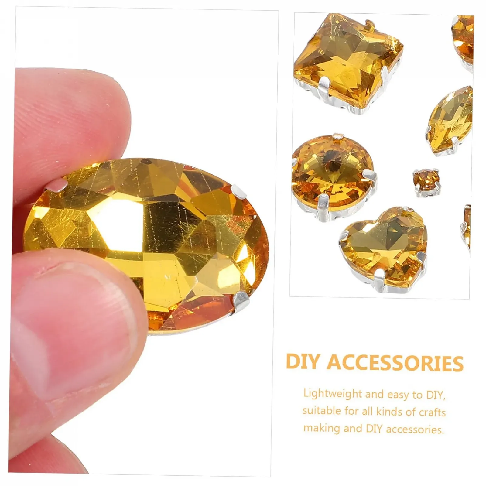 Стразы нерегулярные Lurrose для пришивания на одежду и свадебные украшения, фото №5