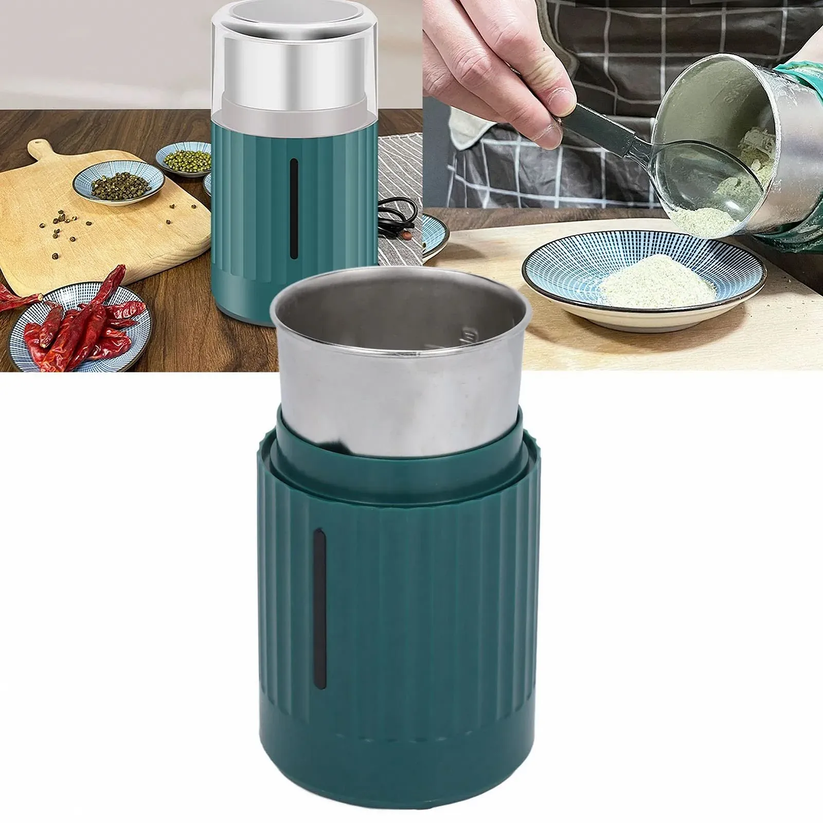 Кофемолка Topyond 200W из нержавеющей стали, Мельница для зерна и специй с дозатором для дома и офиса, Электрическая кофемолка, EU Plug, 220V, фото №2 Кофемолка Topyond 200W из нержавеющей стали, Мельница для зерна и специй с дозатором для дома и офиса, Электрическая кофемолка, EU Plug, 220V, фото №2