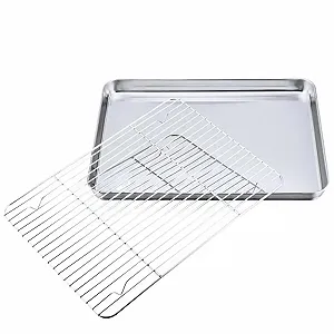 Форма для випікання з охолоджувальною решіткою прямокутна нержавіюча сталь антипригарна (S set) - Фото 1