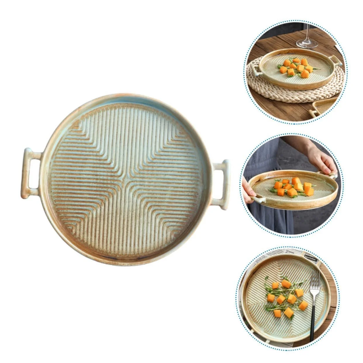 Форма для выпекания Gatuida Retro Керамическая Квадратная С двойными ручками, фото №8